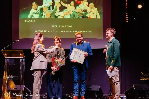 people on stage